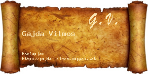 Gajda Vilmos névjegykártya